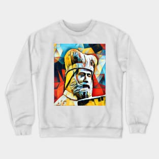 Geoffrey of Monmouth Abstract Portrait | Geoffrey of Monmouth Artwork 2 Crewneck Sweatshirt